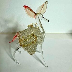 Vinatge blown glass figurine in the “Bambi” style or “cartoon animal”
